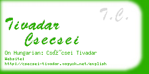 tivadar csecsei business card